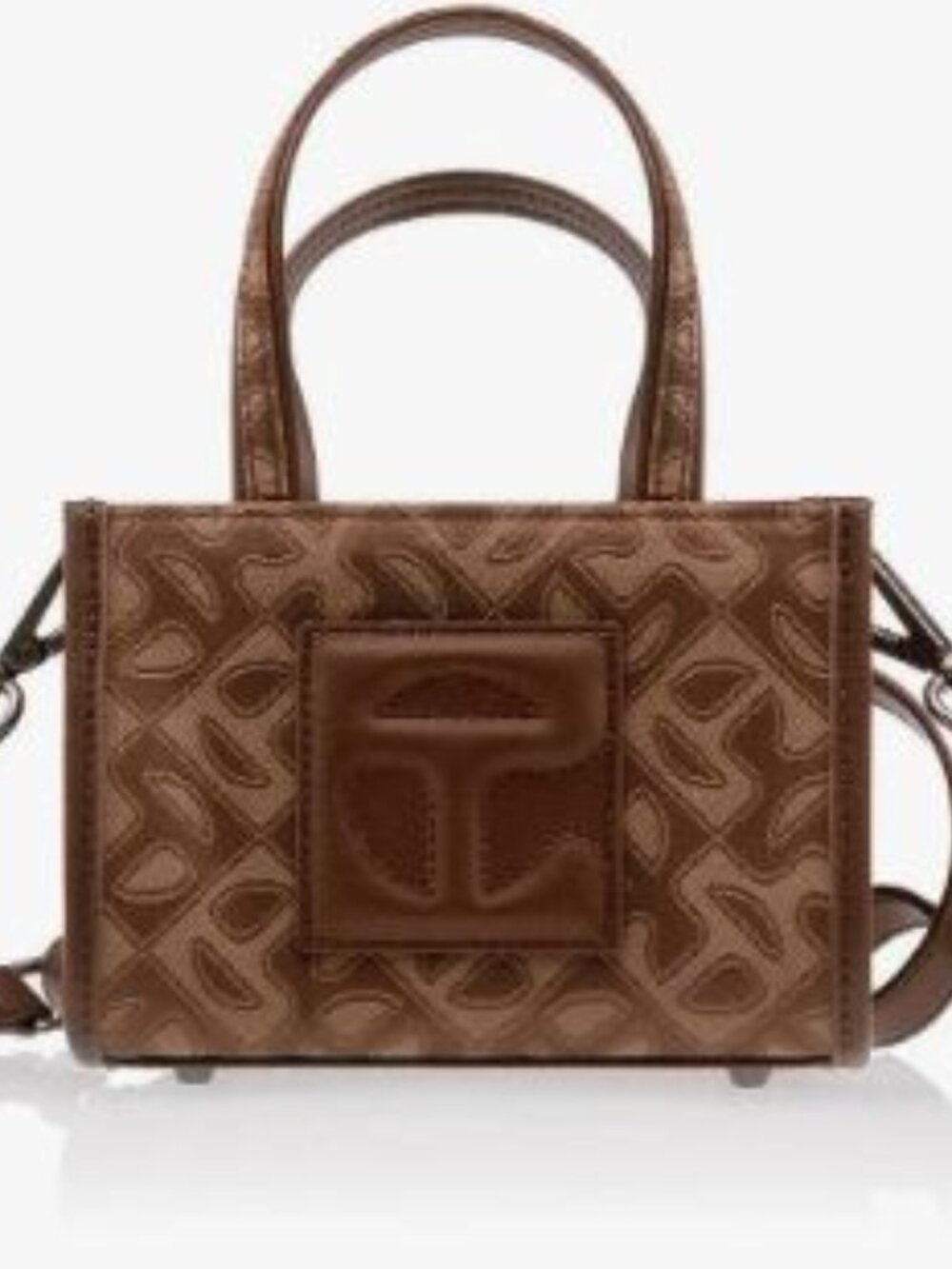 NWT TELFAR Small Jacquard Tan Monogram Shopper
